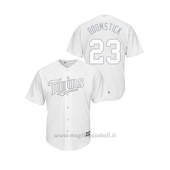 Maglia Baseball Hombre Minnesota Twins 23 Nelson Cruz 2019 Players Weekend Replica Bianco